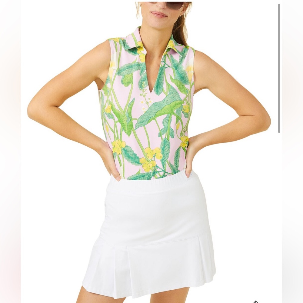 Aida Sleeveless Top in Lily Frond J.Mclaughlin Catalina Cloth L. NWOT